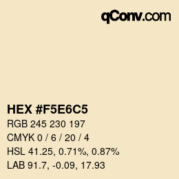 Color code: HEX #F5E6C5 | qconv.com