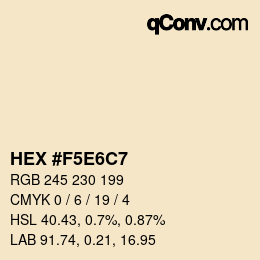 Color code: HEX #F5E6C7 | qconv.com