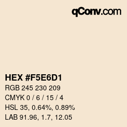Color code: HEX #F5E6D1 | qconv.com