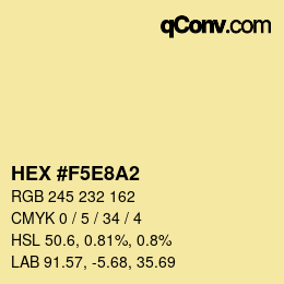 カラーコード: HEX #F5E8A2 | qconv.com