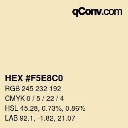 カラーコード: HEX #F5E8C0 | qconv.com