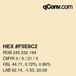 Color code: HEX #F5E8C2 | qconv.com