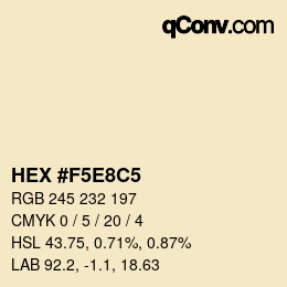 Color code: HEX #F5E8C5 | qconv.com