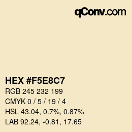 Farbcode: HEX #F5E8C7 | qconv.com