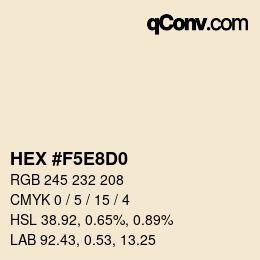 カラーコード: HEX #f5e8d0 | qconv.com