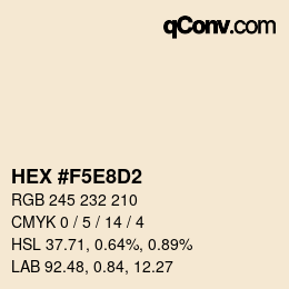 Color code: HEX #F5E8D2 | qconv.com