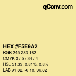 Color code: HEX #F5E9A2 | qconv.com