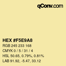 Código de color: HEX #F5E9A8 | qconv.com