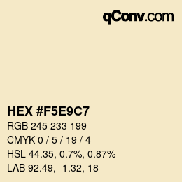 Color code: HEX #F5E9C7 | qconv.com