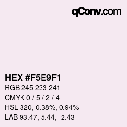 Color code: HEX #F5E9F1 | qconv.com