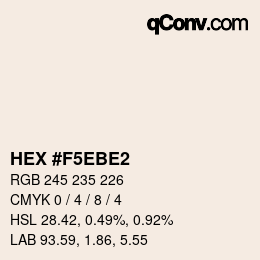 Color code: HEX #F5EBE2 | qconv.com