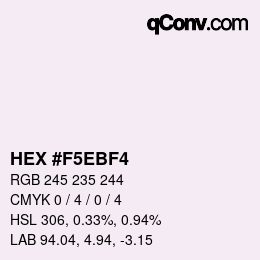 Color code: HEX #F5EBF4 | qconv.com