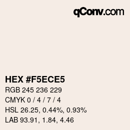 Color code: HEX #F5ECE5 | qconv.com