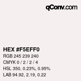 颜色代码: HEX #F5EFF0 | qconv.com