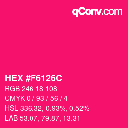 Color code: HEX #F6126C | qconv.com
