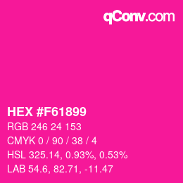 Color code: HEX #F61899 | qconv.com