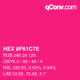 Color code: HEX #F61C7E | qconv.com