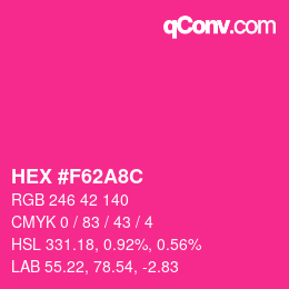 Color code: HEX #F62A8C | qconv.com