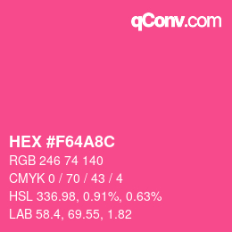 Color code: HEX #F64A8C | qconv.com