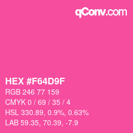 Color code: HEX #F64D9F | qconv.com