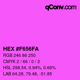 颜色代码: HEX #F656FA | qconv.com
