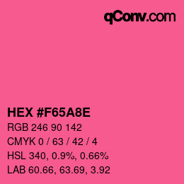 カラーコード: HEX #F65A8E | qconv.com