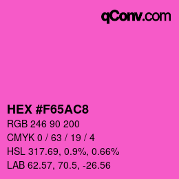 Color code: HEX #F65AC8 | qconv.com