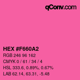 颜色代码: HEX #F660A2 | qconv.com