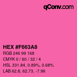 Color code: HEX #F663A8 | qconv.com