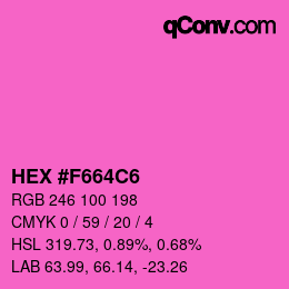 Color code: HEX #F664C6 | qconv.com