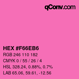 Color code: HEX #F66EB6 | qconv.com