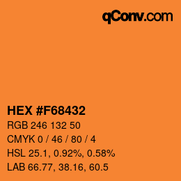 Color code: HEX #F68432 | qconv.com