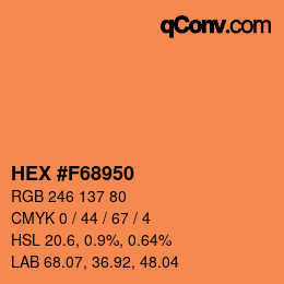 Color code: HEX #F68950 | qconv.com