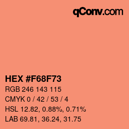 Color code: HEX #F68F73 | qconv.com