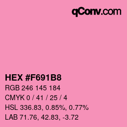 Color code: HEX #F691B8 | qconv.com