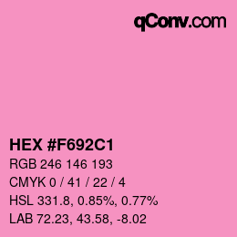 Color code: HEX #F692C1 | qconv.com