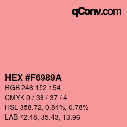 Color code: HEX #F6989A | qconv.com