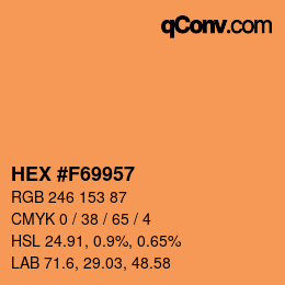 Color code: HEX #F69957 | qconv.com