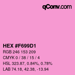 Color code: HEX #F699D1 | qconv.com