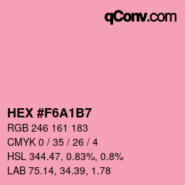Color code: HEX #F6A1B7 | qconv.com