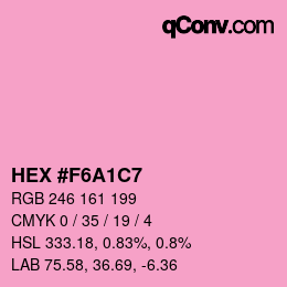 Color code: HEX #F6A1C7 | qconv.com