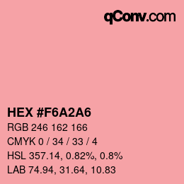 Farbcode: HEX #F6A2A6 | qconv.com