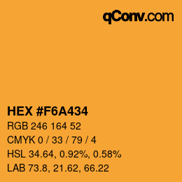 カラーコード: HEX #F6A434 | qconv.com