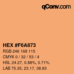 Color code: HEX #F6A873 | qconv.com