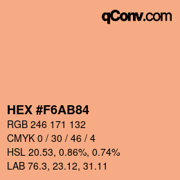 Código de color: HEX #F6AB84 | qconv.com