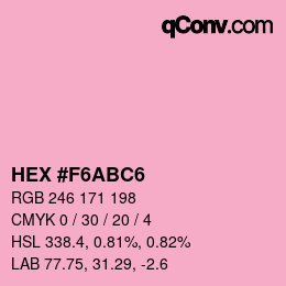 カラーコード: HEX #F6ABC6 | qconv.com