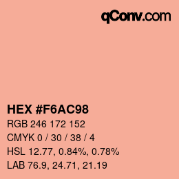Farbcode: HEX #F6AC98 | qconv.com
