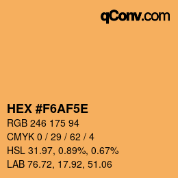 Farbcode: HEX #F6AF5E | qconv.com