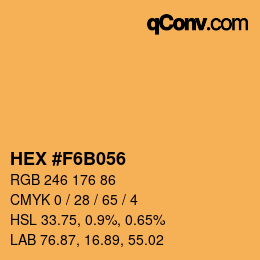 カラーコード: HEX #F6B056 | qconv.com