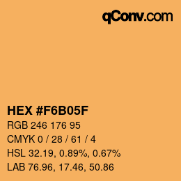 カラーコード: HEX #F6B05F | qconv.com